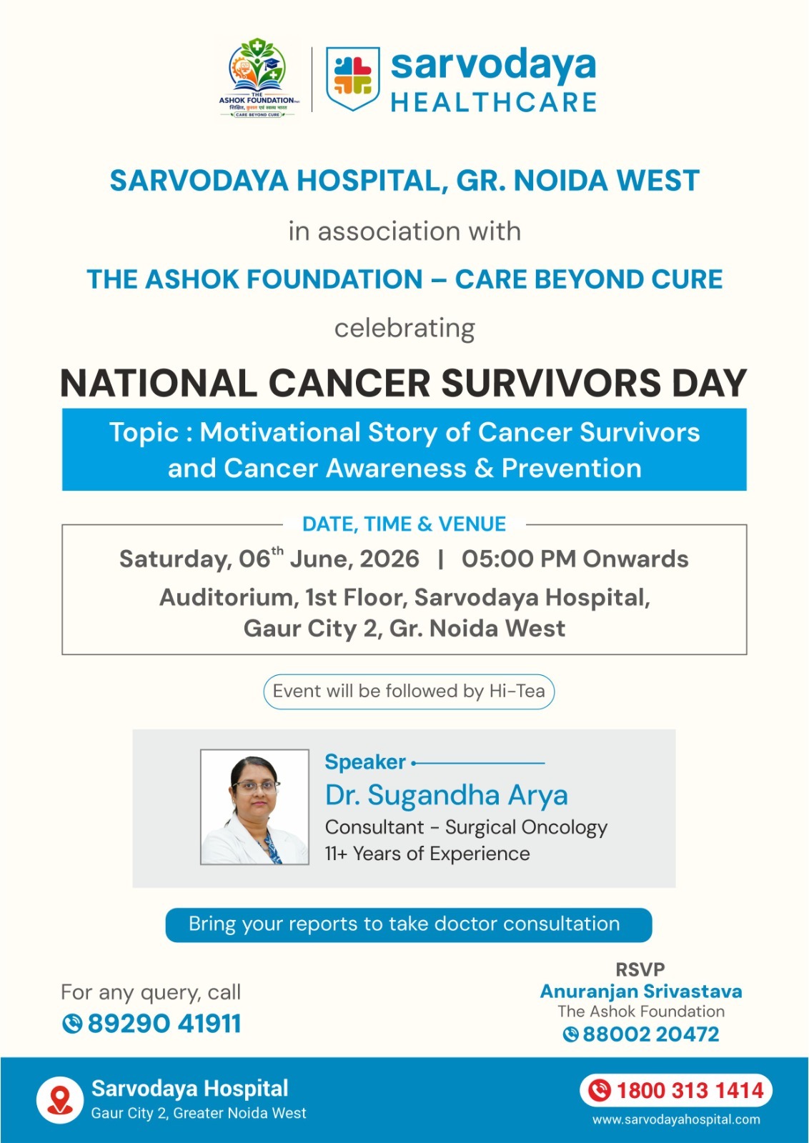 National Cancer Survival Day, 06 June 2026