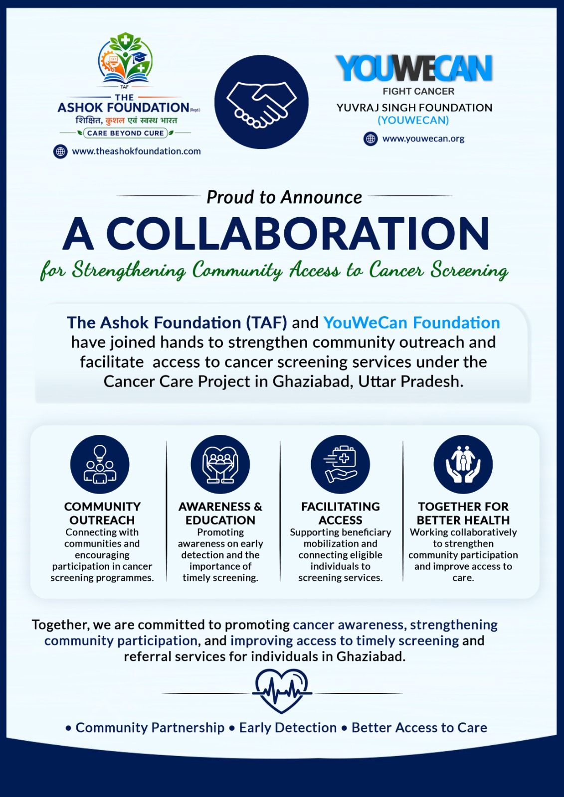 The Ashok Foundation  and YouWeCan Foundation have signed an MoU